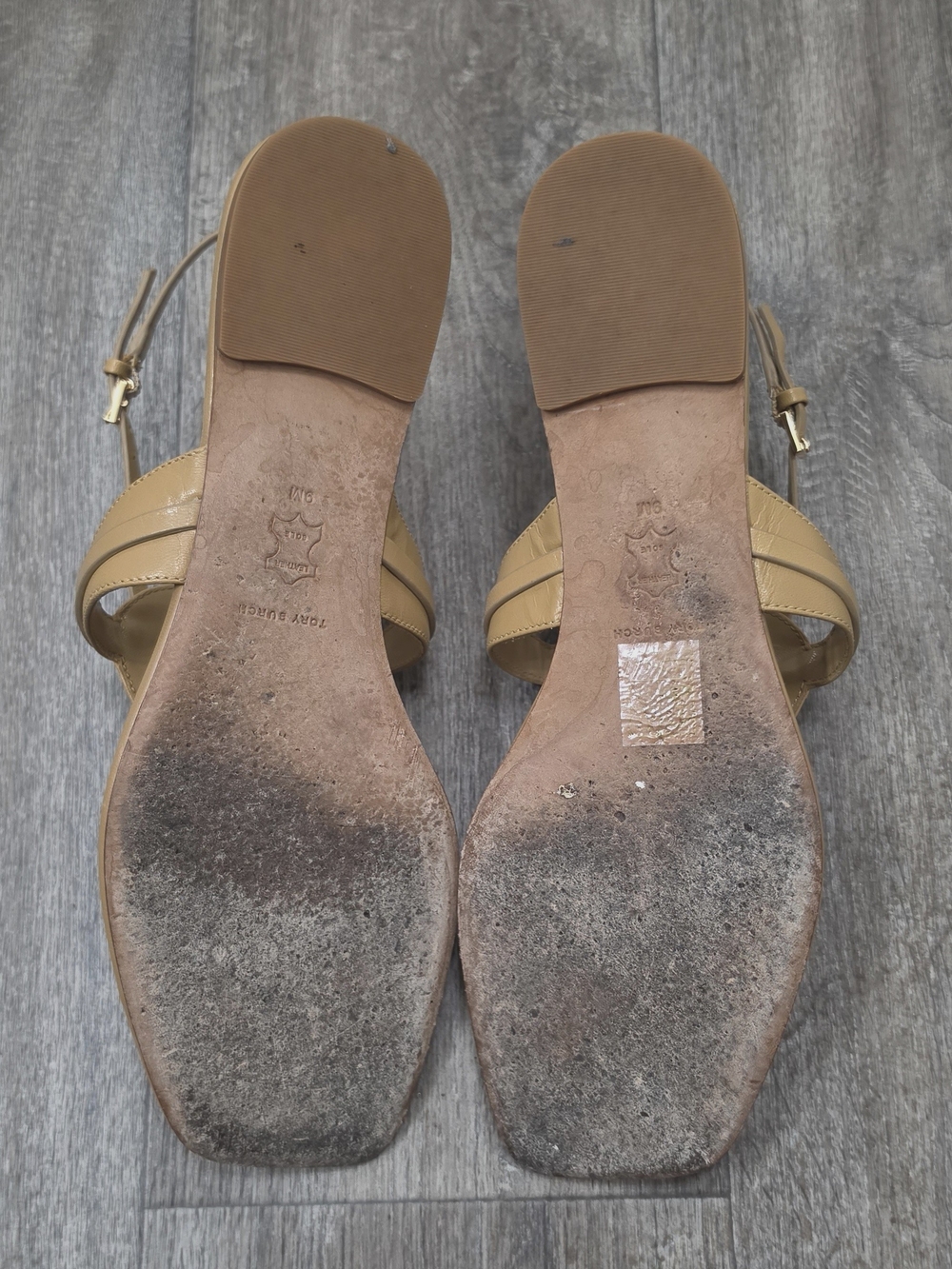 Tory Burch Jessa Embellished Leather Slingback Sandals-Size 9 - Picture 7 of 11